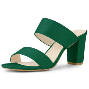 Allegra K �X���C�h �~���[�� �T���_�� �u���b�N�q�[�� �I�[�v���g�D �� ���f�B�[�X �O���[�� 25.5cm