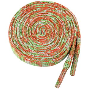 Elerevyo Flat Colorful Shoelaces Gradient Colors Shoe Laces for Boots Sneakers 2 Pairs Light Multicolor 100cm/39.37"