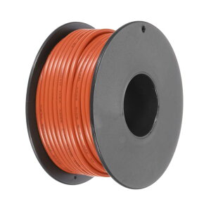 18AW G ���� 15m/50ft �I�����W�F �d�C�p UL1007 �X�v�[�� PVC �t�b�N�A�b�v ���C���[ �����ڑ��p�����b�L���� �}����