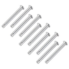 クレビスピン 単穴クレビスピン、6mm x 55mm フラットヘッドあえんめっき鋼 10 個入れ
