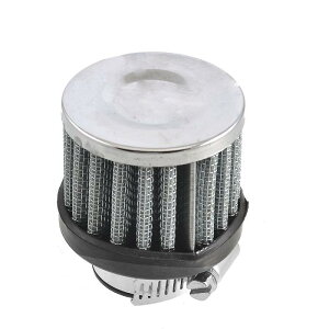 エアクリーナー キノコ キノコ 型 エア フィルター 18mm-25mm ホースクランプ 円錐形 メッシュ 車 トラック 空気フィルター シルバー 25mm