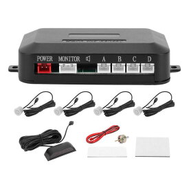 Hihaha 自動車リバースバックアップレーダーシステム LED距離表示リバースパーキング センサー距離検出4つのパーキング センサーシルバートーン