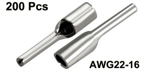 uxcell非絶縁ピン端子コネクタピン端子AWg22-16PTN1.25-10200個入り