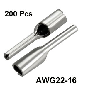uxcell非絶縁ピン端子コネクタピン端子AWg22-16PTN1.25-10200個入り