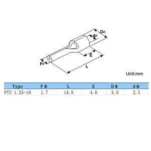 uxcell非絶縁ピン端子コネクタピン端子AWg22-16PTN1.25-10200個入り