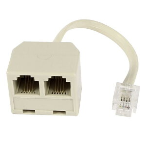 uxcell送料無料RJ116P4Cオス-2xメスコネクタM/F分離器電話アダプタケーブルベージュ