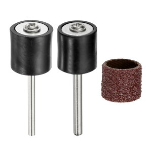 3pcs サンディングドラムスリーブセット 1/2インチ グリット80 サンディングサンドペーパー マンドレル ロータリーツール ミニサンディングドラムキット 金属 宝石 木材 細かい加工 ポリッシ
