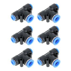 VekAuto �v�b�V���E�g�D�E�R�l�N�g�E�G�A�E�t�B�b�e�B���O 1/4x3/8x1/4 T�^ ���f���[�V���O �G�A���C�� �N�C�b�N�R�l�N�^ �v���X�`�b�N 6�� �u���[ �u���b�N