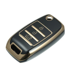 シリコンスマートキーフォブケースカバー KIAに対応 Sorentoに対応 2013-2014に対応 キーフォブシェルプロテクター キーレス ブラック