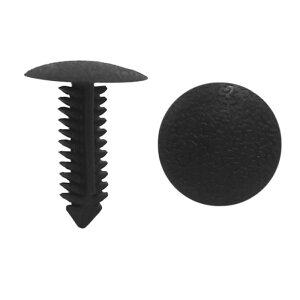 �v���X�`�b�N���̃��x�b�g �t�@�X�i�[�N���b�v 19 x 15mm �u���b�N 6mm���a 50������