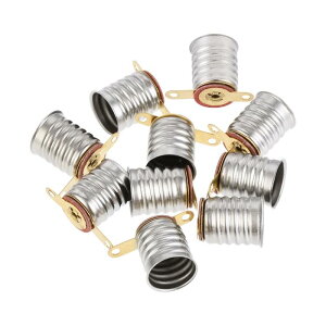 �����v�\�P�b�g E10 DC 30V 2�s�� 19x13 mm �d���z���_�[�l�W�x�[�X ��t�t�� �j�b�P�����b�L�� �V���o�[�g�[�� 10��