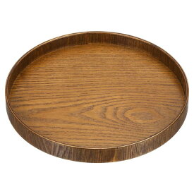 PATIKIL 木製サービングトレイ 21 cm 丸い飾り皿 家庭 装飾 台所 テーブル キャンドルホルダー用 ブラウン