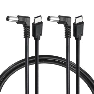 USB C to DC �d���P�[�u�� 9V 3A 27W 5.5x2.1mm 3.3ft USB C to DC �o�P�b�g PD�g���K�[�v���O Ty pe-C�d���R�[�h �}���[�d�P�[�u�� �m�[�gPC�E���j�^�[�E�h�ƃJ�����p 2�{�p�b�N