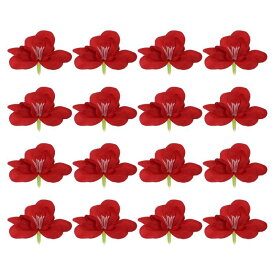 PATIKIL 人工蘭 花びら 24個セット フェイクバタフライフラワークラフト ホームウェディング装飾用 赤色