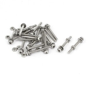 �v���X�p���w�b�h�l�W �p���w�b�h�i�b�g�ƃ��b�V���[ 304�X�e�����X�X�`�[�� M2 x 20mm 20�Z�b�g