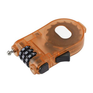 X AUTOHAUX 自転車 鍵 自転車ロック カギ不要 ナンバーロック 自由設定 ワイヤーロック ケーブル付き 調節可能 チェーンロック オレンジ