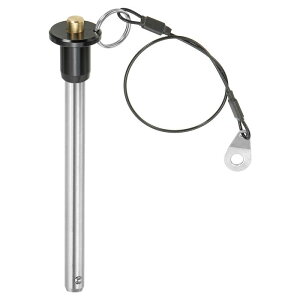 PATIKIL クイックリリースピン5/16" x 3.15" ボールロックピン304ステンレススチールクイックリリースファスニングセーフティロケーティングピン プッシュボタン付き25 cmランヤードケーブル(8 x