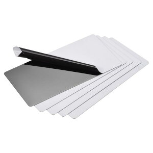 �u�����N���^���J�[�h 201�X�e�����X�|���� 100 mm x 50 mm x 0.4 mm �_�[�N�O���[ 10��