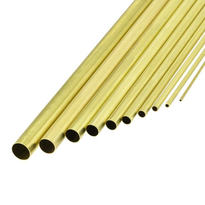 真鍮チューブ 1.5mm 2.5mm 3.5mm 4.5mm 5.5mm 6.5mm 7.5mm 8.5mm 9.5mm 11mm外径x 0.2mm壁厚さ 300mm長さ シームレスラウンドパイプチューブ 10個入りパック ソウテン 真鍮丸管?300 mm長さ?1 mm壁厚さ?シームレスストレートパイプチューブ 8.5mm外径 x 1mm壁厚,2個