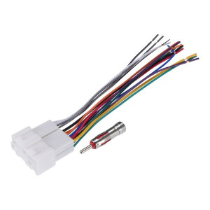 A ABSOPRO Chevr oletに対応用ステレオCDプレーヤーラジオ配線ハーネスアンテナアダプターコネクタープラグ付き14ピンワイヤーハーネスプラスチックメタル色はアソートされています。