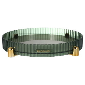 VOCOSTE メイクアップ香水オーガナイザー 360度回転 円形収納トレイ レイジースーザンドレッサー 化粧ひん収納 スキンケア用 化粧ひんディスプレイケース 緑