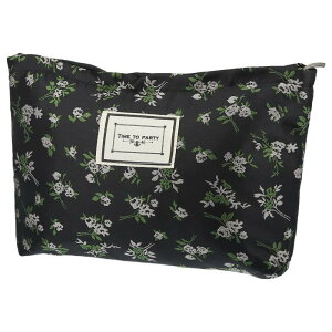 VOCOSTE キャンバス化粧ポーチ 大容量化粧ポーチ 化粧ポーチ 女性用化粧バッグ 小銭入れ ファンデーション 口紅 ブラシ用 ブラック ピンク