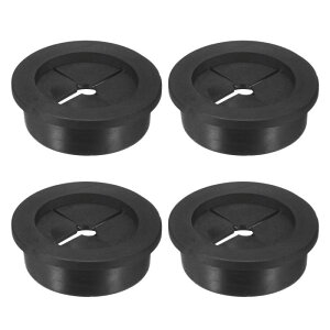 M METERXITY 配線用ラバーグロメット4個セット 35mmデスクグロメット 両面フレキシブルケーブルコードグロメット デスクホールカバー ケーブル/ワイヤー通過保護ケーブルグロメット 黒