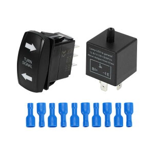 X AUTOHAUX 7�s���E�C���J�[�X�C�b�` 3�s���t�� �t���b�V���[�����[ 3�E�F�C ON-OFF-ON���b�J�[�X�C�b�` 3�E�F�C LED�t���b�V���[�E�C���J�[ �u���[LED AT UTV �I�[�g�o�C�p