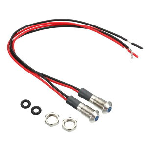 PATIKIL AC/DC 12-24V 6 mm VOiCWP[^Cg 2 tbVpl}Eg h LED VF 150 mmP[ut u[