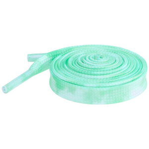 Elerevyo Flat Texture Shoestrings Tie-Dye Shoelaces Printed Shoe Lace for Sneakers Athletic 1 Pair Mint Green 160cm/63