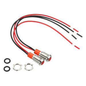 PATIKIL AC/DC 12-24V 8 mm ^CWP[^[Cg 2 tbVpl}Eg h LEDM 150 mmP[ut bh