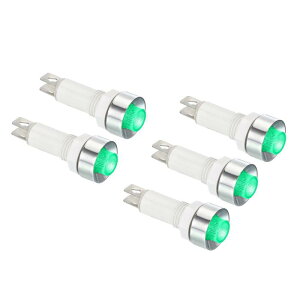 PATIKIL AC/DC 24V 10 mm �V�O�i���C���W�P�[�^���C�g 5�� �p�l���}�E���g LED�V�O�i�������v �_�b�V���{�[�h�t�@�N�g���[�p �O���[��