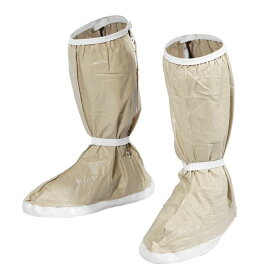 VOCOSTE シューズカバー 防水 再利用可能 レインシューズカバー 滑り止めレインブーツ 靴カバー保護 カーキ サイズ2XL 1ペア