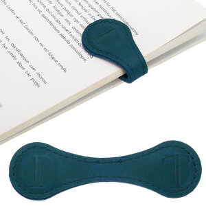PATIKIL レザー磁気ブックマーク イニシャルブックマークレターtマグネットページマーカー 本を読む男性女性教師リーダー本好きライター ブルー