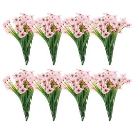 人工の花の頭 プラスチック製の偽の植物 ハイドランジアのピンクの贋の花 屋内外の庭や家用 24個