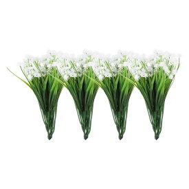人工の花のヘッド プラスチック製のミニピオニー植物 白い人工のハイドランジアの偽の花 屋内外の庭や家用 121個