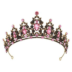 VOCOSTE 王冠 ティアラ クラウン プリンセス 花嫁 ウェディング パーティー コスプレ ヘアアクセサリー 髪飾り ピンク