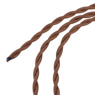 ツイストクロス被覆線 2コア 18AWG 5 M ヴィンテージ織物 電気ケーブル ペンダントライトDIYプロジェクト…
