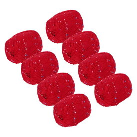 クロシェ糸スケイン 400g/14oz（50gの8パック）編み物やクロシェのクラフトプロジェクトに適した柔らかい糸 明るい赤色
