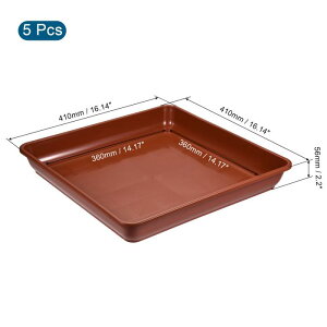 �A�ؔ��󂯎M 410 mm �v���X�`�b�N �����` �t�����[�h���b�v�g���C �������O�p ���b�h 5��