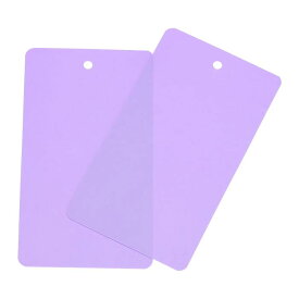 防水アイレット穴付きプラスチックしゅっかタグ 製品識別タグ バルブマーキング 屋外タグ付け 5x9cm/1.97x3.54" 100枚入り パープル