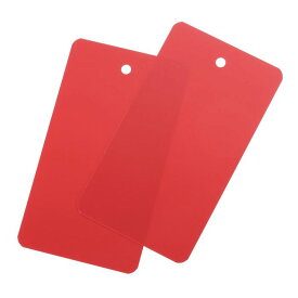 防水アイレット穴付きプラスチックしゅっかタグ 製品識別タグ バルブマーキング 屋外タグ付け 5x9cm/1.97x3.54" 200個入り 赤色