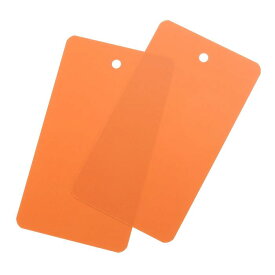 防水アイレット付きプラスチックしゅっかタグ 製品識別タグ バルブマーキング 屋外タグ付け 5x9cm/1.97x3.54" 200枚入り オレンジ色