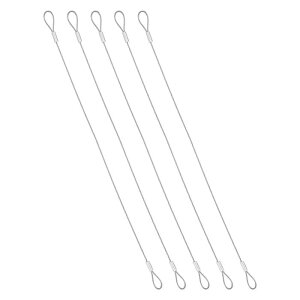 PATIKIL 1.2mmD x 12�C���`L �A�E�g�h�A���s�p�Z�L�����e�B�P�[�u�� 5�{���� 304�X�e�����X�X�`�[�������S���C���[���[�v �ו�����h�~�P�[�u�� ���[�v�G���h�t�� ���]�� �I�[�g�o�C �z�[���f�R
