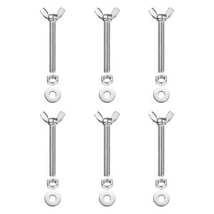 PATIKIL M8-1.25 x 60 mm �E�B���O�o�^�t���C�X�N�����[6�� 304�X�e�����X�X�`�[���E�B���O�i�b�g����у{���g�}�V���t�@�X�i�[�T���n���h�X�N�����[�d�q�@��DIY�c�[���p�V���o�[