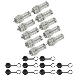10�Z�b�g 3�s�� GX16 �q��R�l�N�^�[ 250V 15A 16mm �\�P�b�g ���^���T�[�L�����[�v���O �I�X���X��̌^ �h���L���b�v�t�� �g���[���[�E�h���[���E�Y�Ƌ@��p �V���o�[