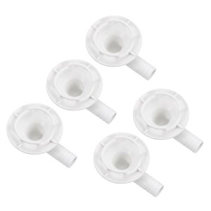 5個のエアコンドレンホースコネクターエルボーフィッティング ミニスプリットユニットおよびウィンドウACユニット用のゴムリング付き 40mm ホワイト