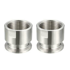 トライクランプフィッティング 1"NPTメネジ 外径40mmフェルール ステンレス鋼304製 2個入り