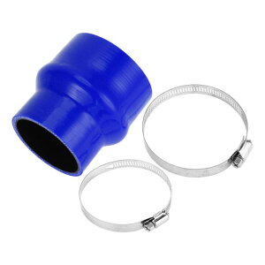 X AUTOHAUX 1セット70mm/2.76"-89mm/3.5" 102mm/4.02"長 ブルー車用シリコンホースクランプ付ハンプホースクーラントホースユニバーサル