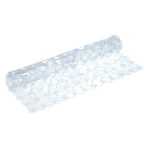 お風呂マッ ト バスマッ ト ペブルマッ ト 滑り止め スクエア 排水穴付き サクションカップ付き PVC 54cmx54cm クリア ホワイト